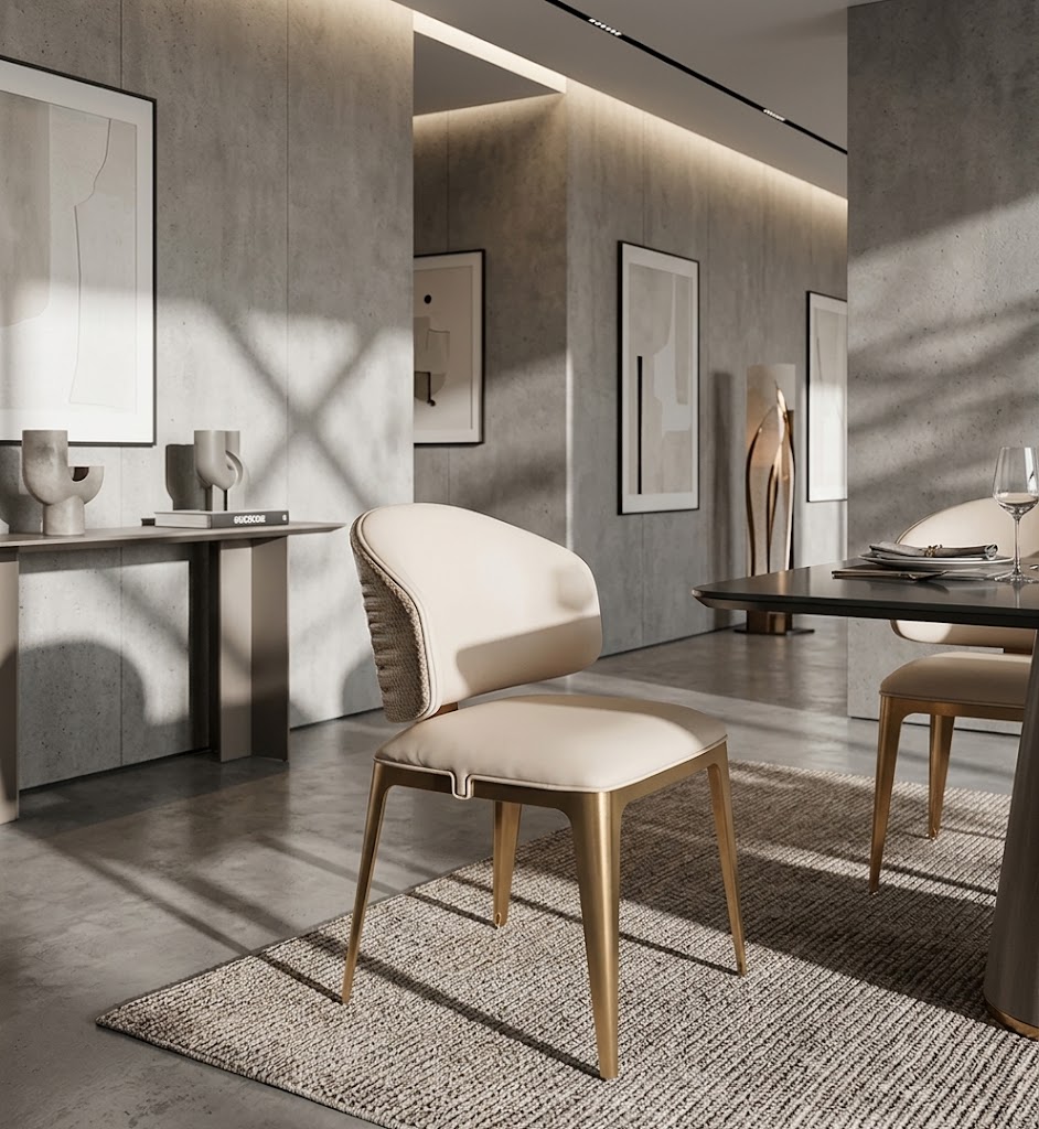 Luxury PU Armless Dining Chair