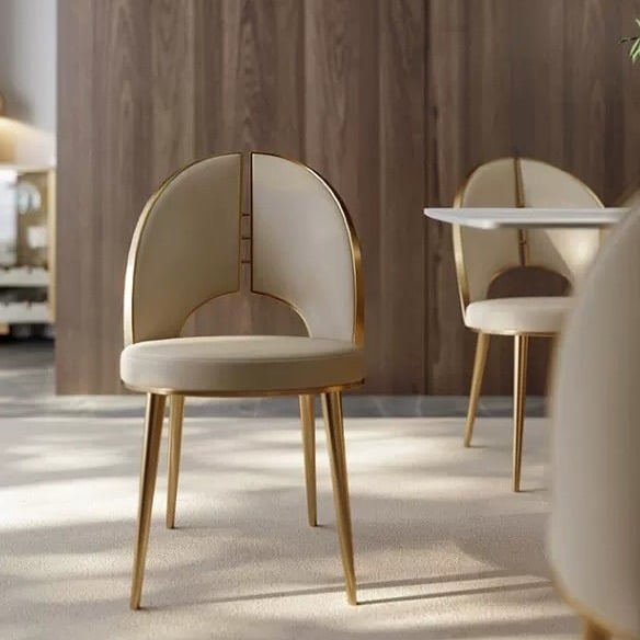 Luxury Microfiber Upholstered Dining Chair