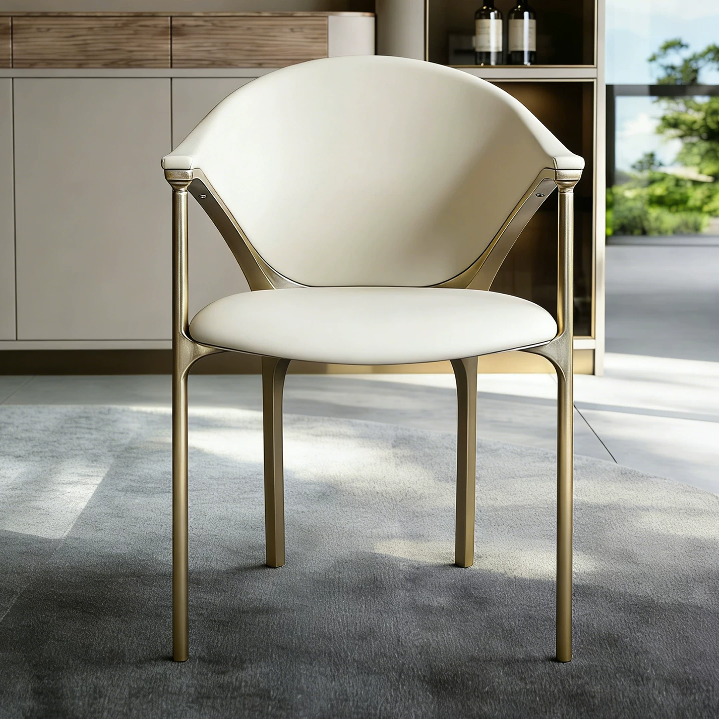 Luxury Microfiber Upholstered Dining Chair