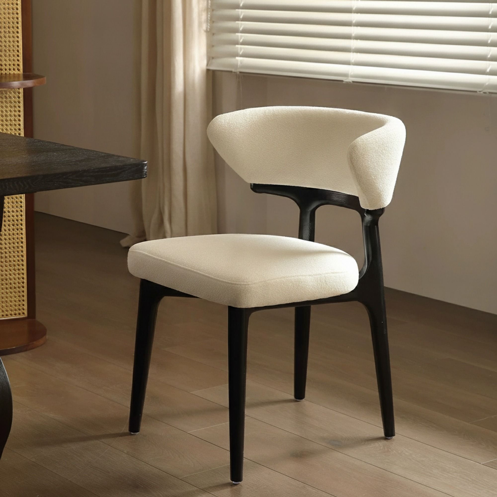 Mid-Century Modern Fabric Upholstered Dining Chair