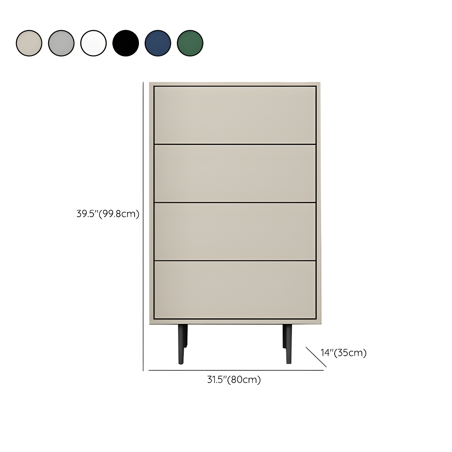 13.65-inch W Modern Storage Chest Dresser Manufactured Wood Storage Chest - image 21