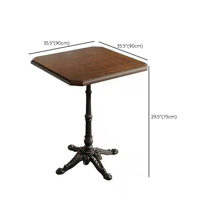 Standard Table Height Fixed Dining Table in Sand with a Natural Wood Tabletop for 2 in a Simplistic Style - image 11
