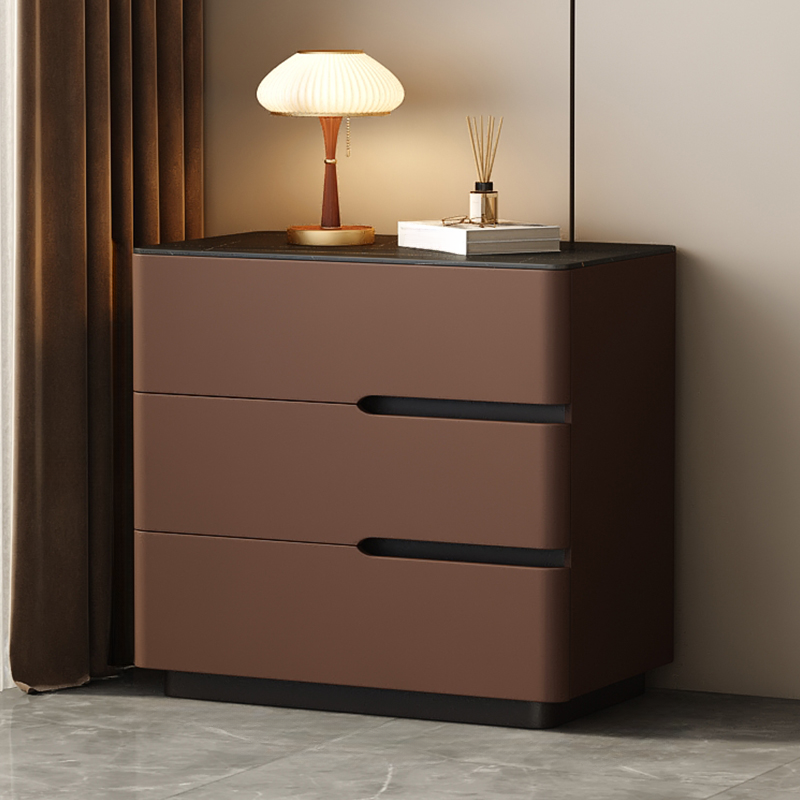 Organic Modern Nightstand With Drawer Organization Featuring Stone Countertop - image 4