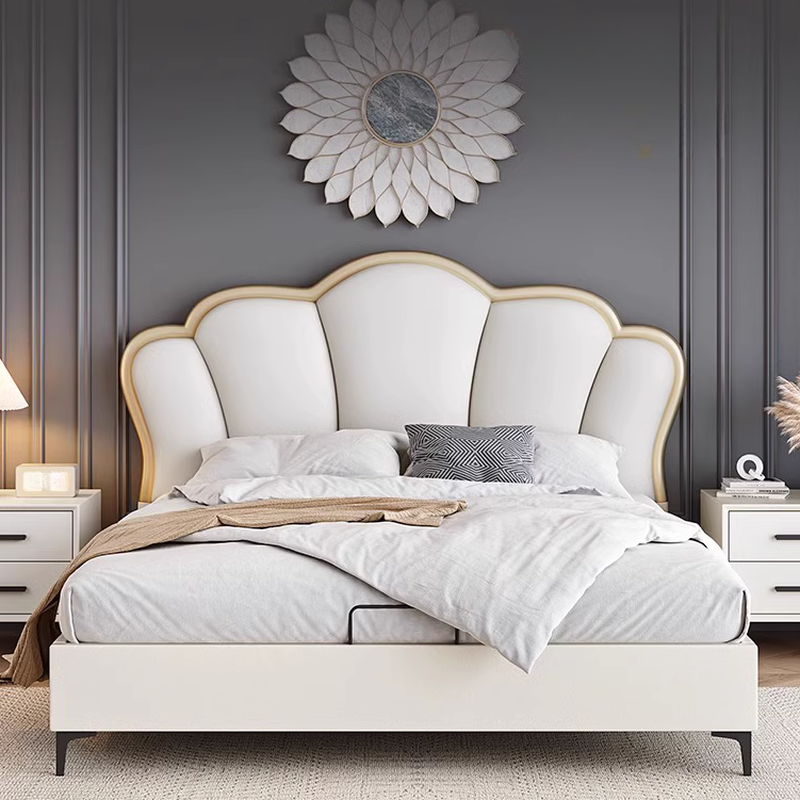 Modish No Distressing Timber Panel Headboard for King/Queen/Full Bed with Sponge Upholstery, Free-standing Installation, and Standard Height - image 9