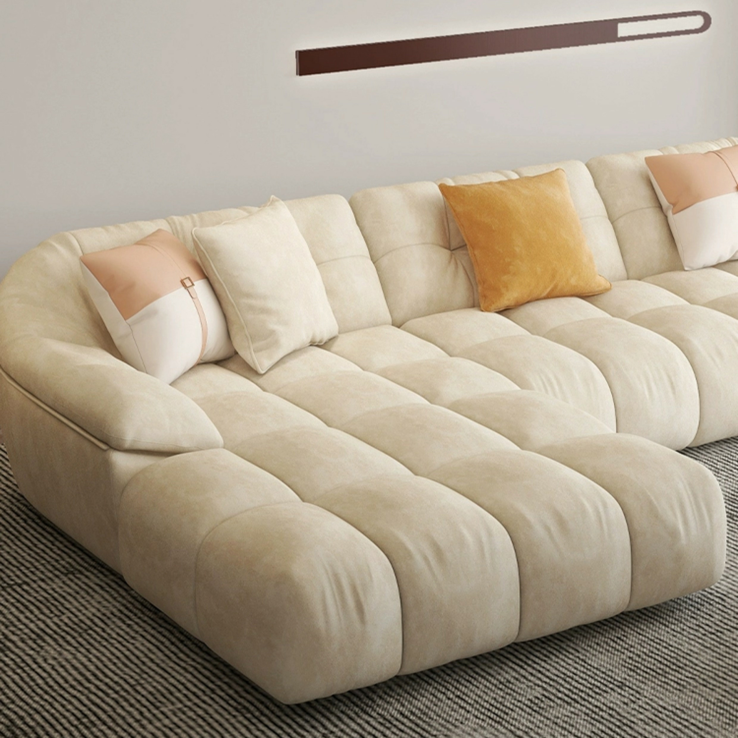 Comfortable Polyester Blend Showcase Sectional Sofa for Contemporary Home Decor - image 11