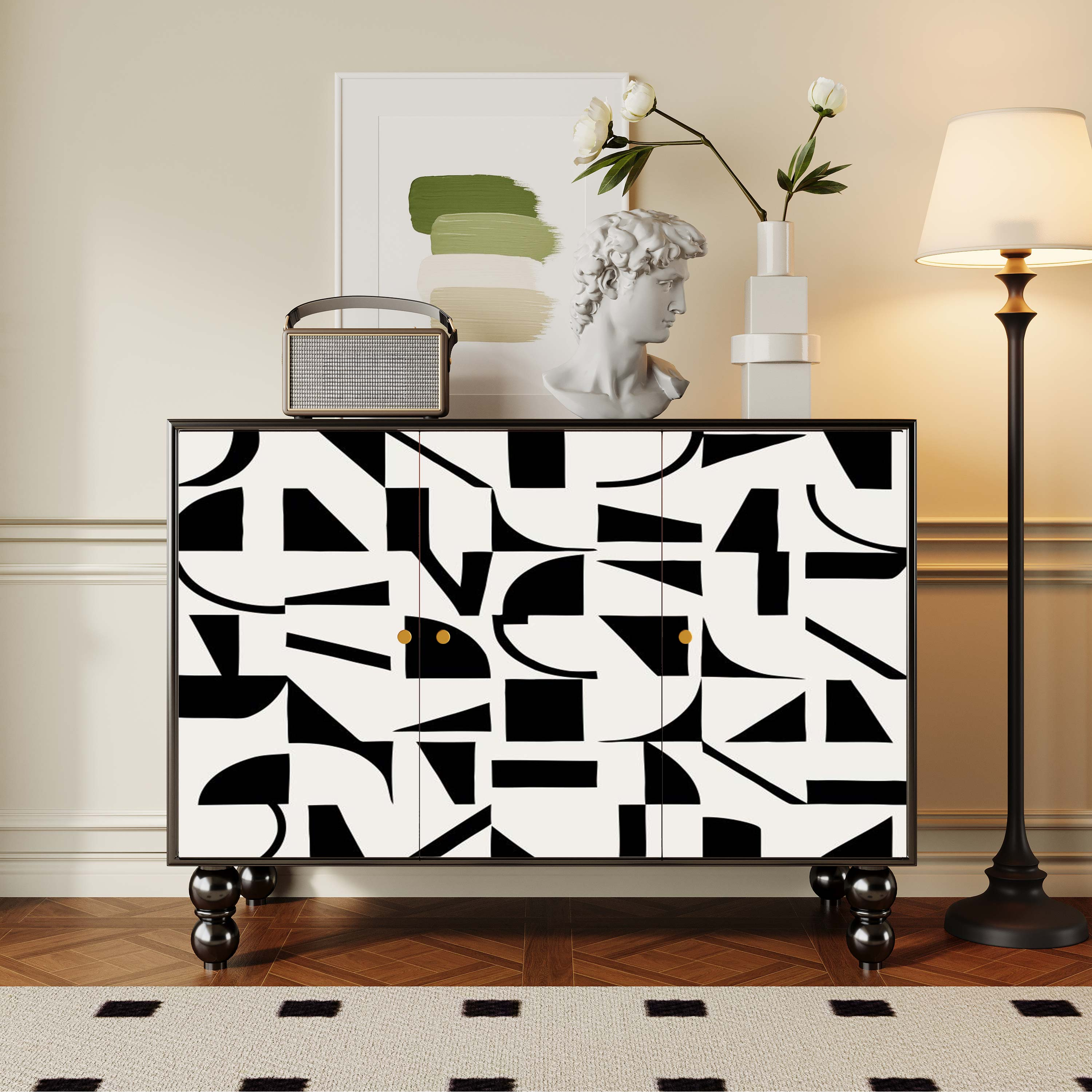 Parlor Detached Sideboard with Six Internal Shelves and Benchtop - image 5