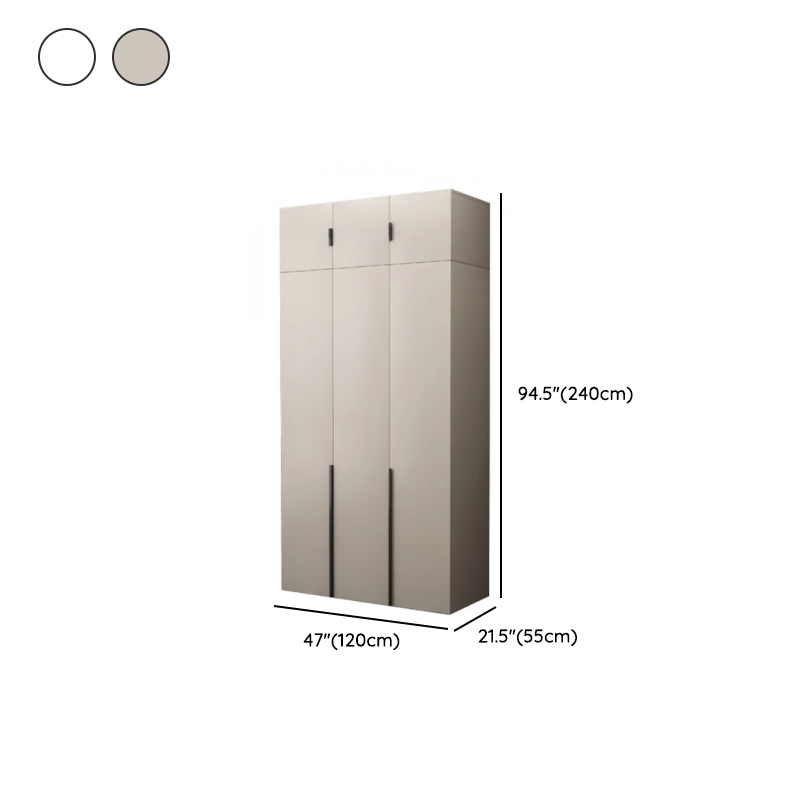 Modish Manufactured Wood Wardrobe Closet with Interior Shelves and Clothing Rod - image 11