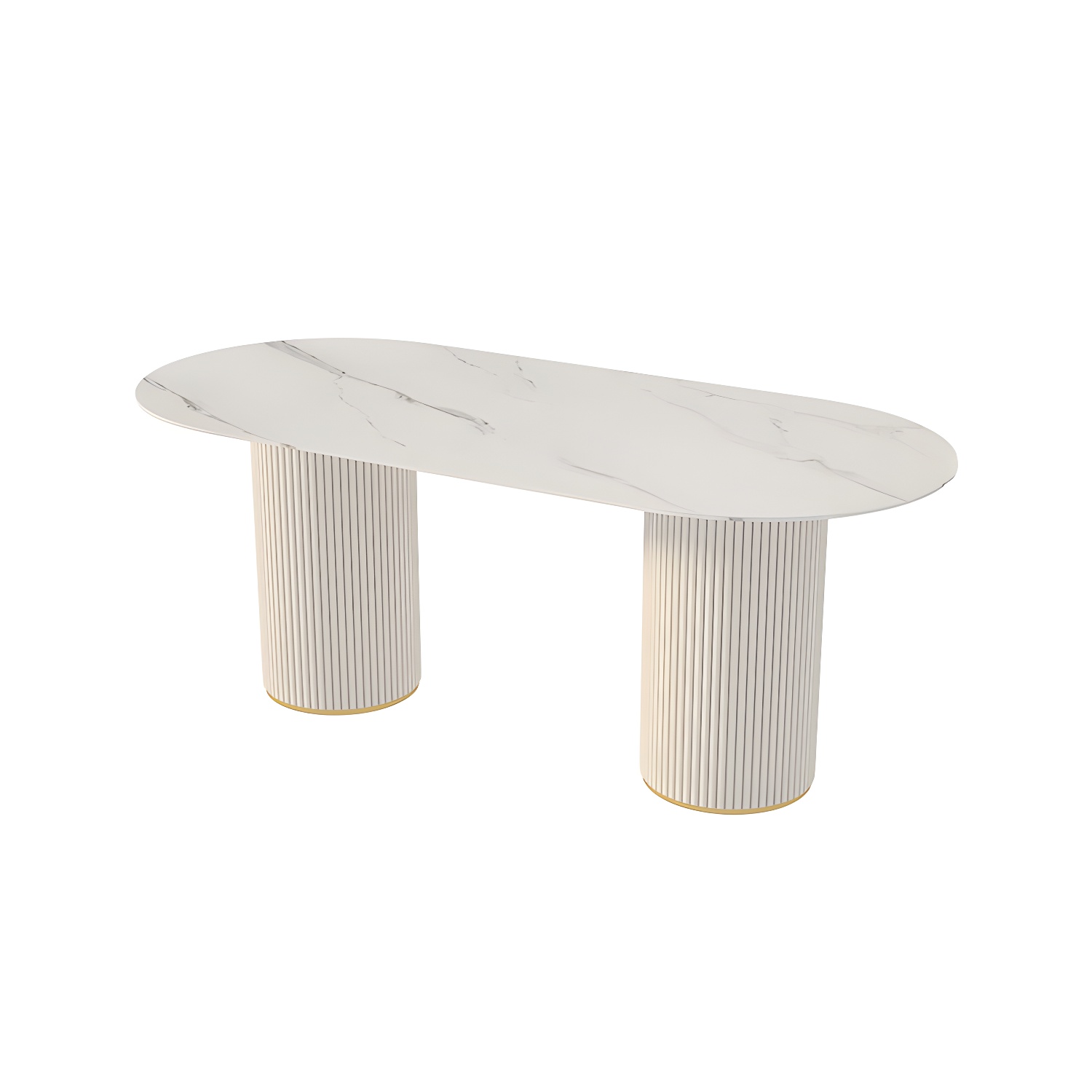 Simplicity Style Oval Dining Table Imitation Marble Home Furniture - image 6