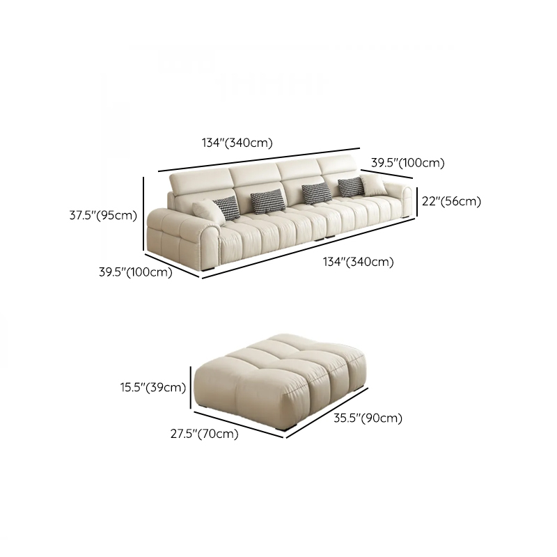 L-Shape/Straight Reversible/Horizontal Concealed Support Sofa Recliner/Sofa with Round Arm & Pine Frame - image 9