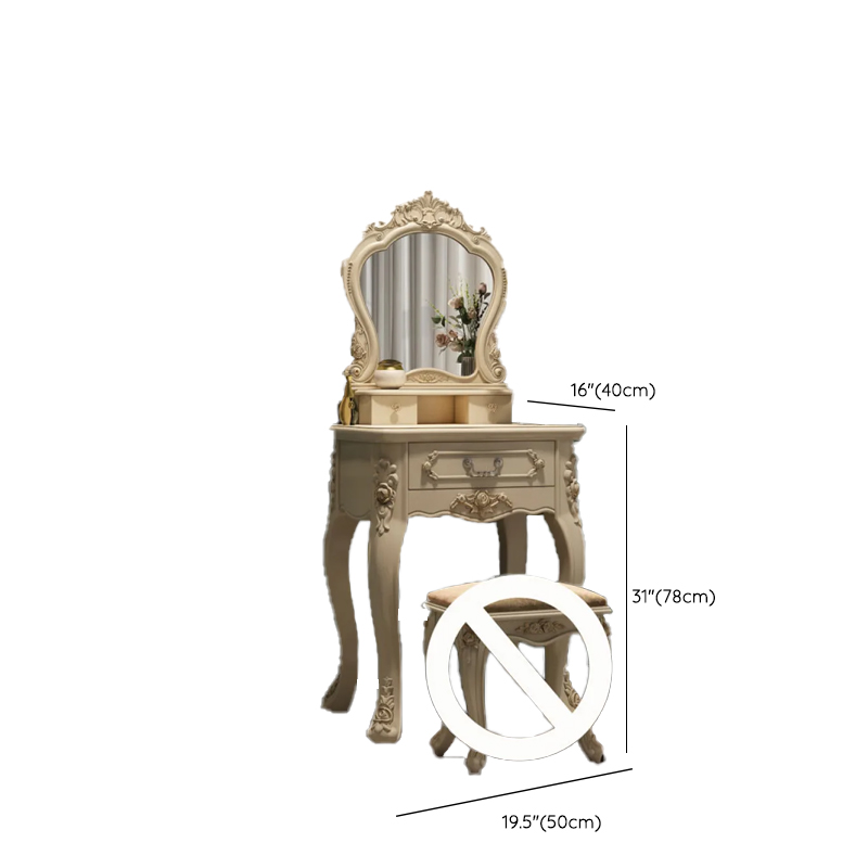 Standard/Small/Large Retro Cream Timber Vanity Set with Chair & Standing Mirror - image 8
