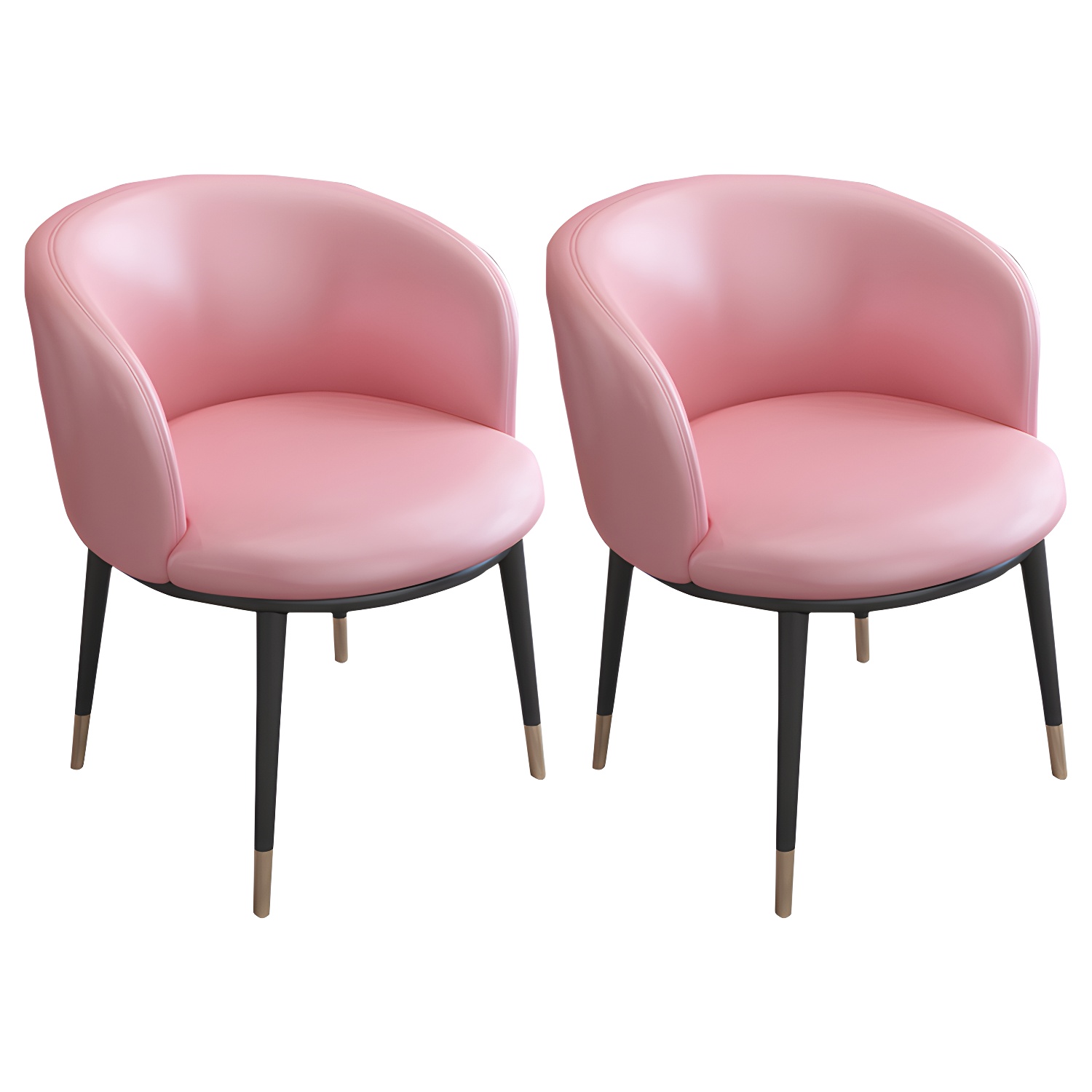 Faux Leather Contemporary Dining Chair with 4 Legs Matte Finish Solid Back Chair - image 12