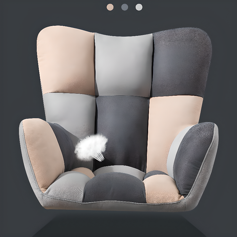 Modish Upholstered Cushioned Rocking Accent Chair 2 Piece Set with Footstool & Recessed Arm, Scratch-tolerant - image 17