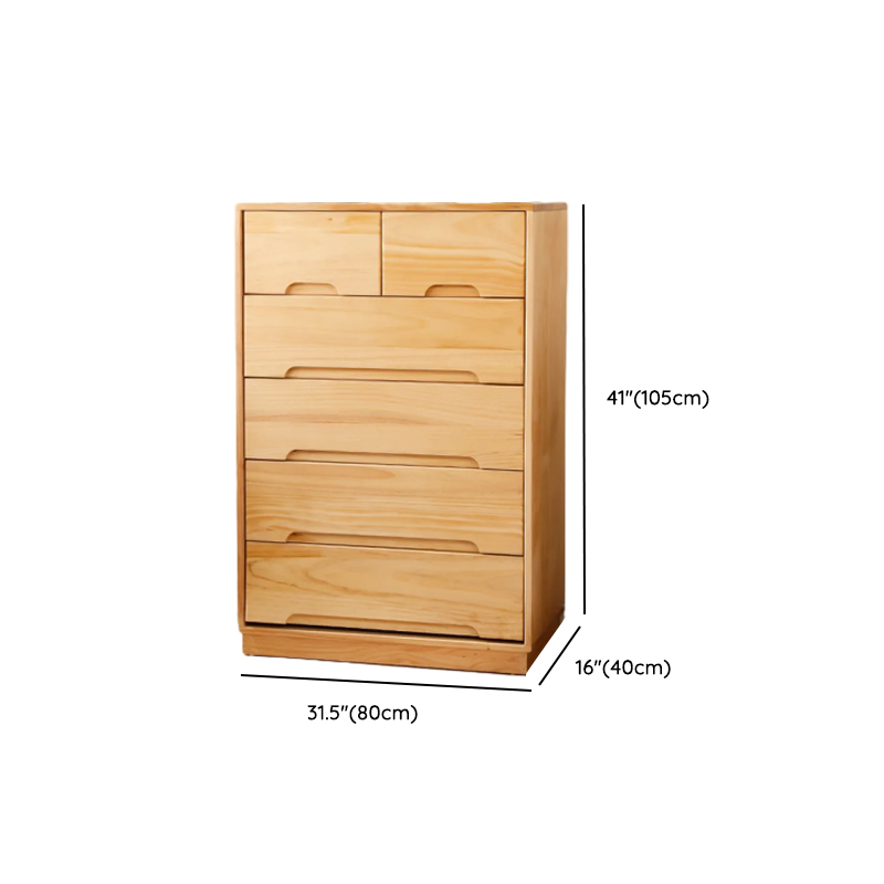 Modern Natural Wood Vertical Lingerie Chest with 6 Drawers/7 Drawers/5 Drawers - image 23