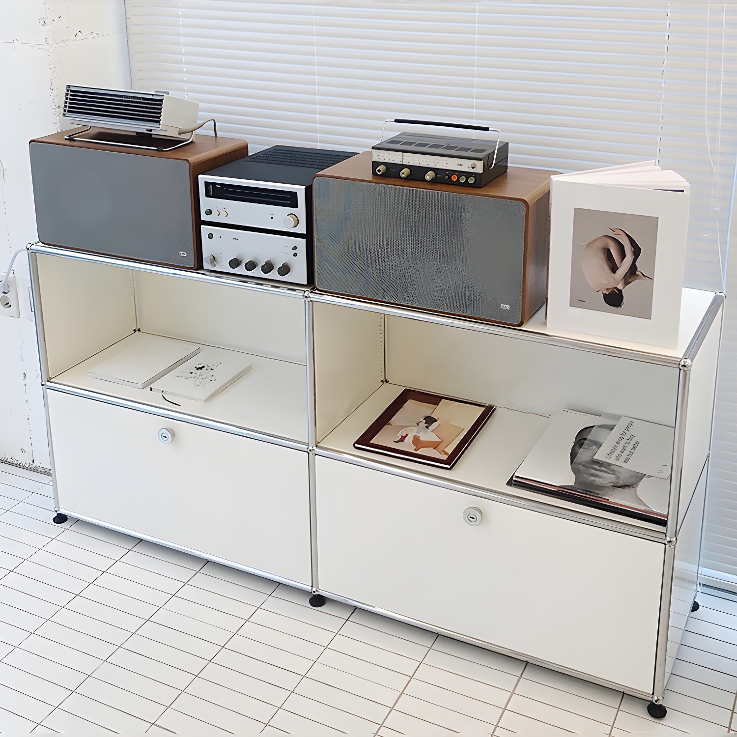 Modern Storage Sideboard Metal Sideboard with Drawer for Home - image 8