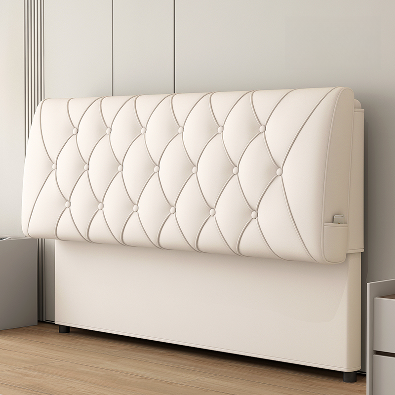 King(76"W x 80"L)/Queen(60"W x 80"L)/Full(54"W x 75"L) Piled Rectangle Panel Headboard With Legs, Sponge Filling, Standard（36-55“） Height and Lumber Frame - image 6