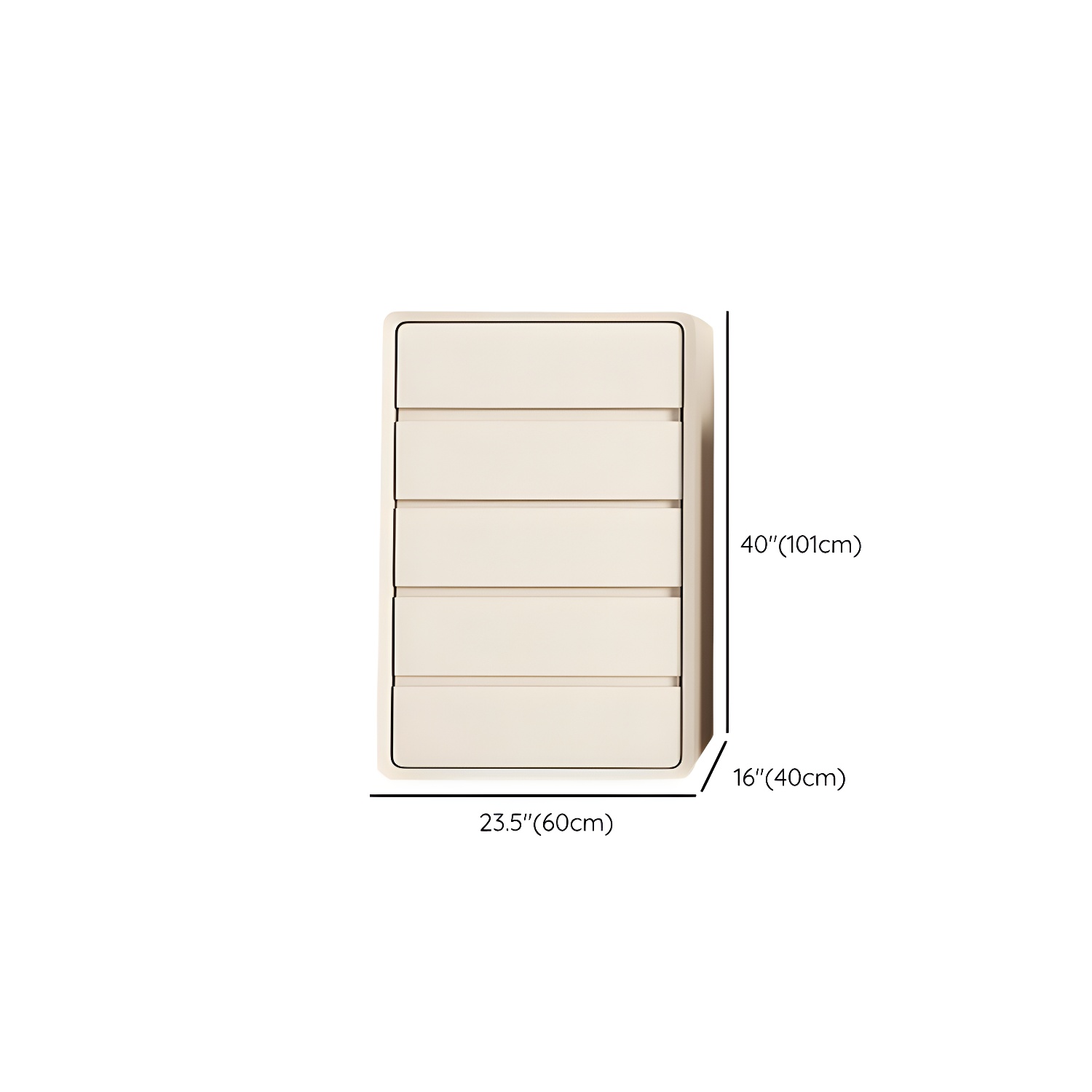 Narrow Modern White Wood Dresser with Soft Close Drawers for Living Room - image 9