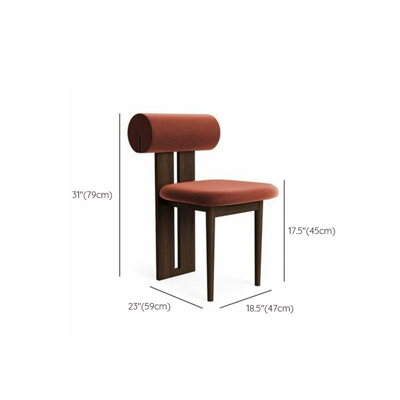 Modern Upholstered Armless Kitchen & Dining Chair, Open Back, Wood Ash, 1 Piece - image 33