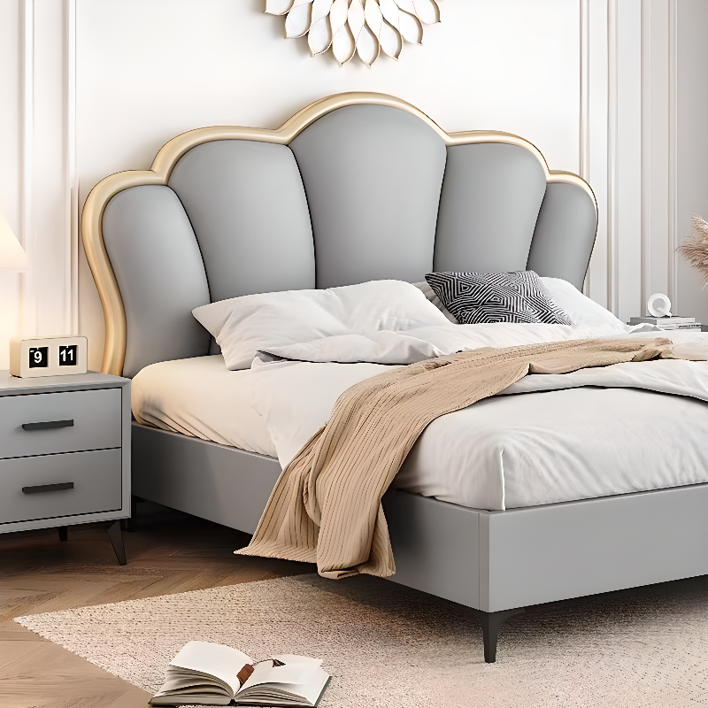 Contemporary Free-standing Standard Full(54"W x 75"L)/Twin(38"W x 75"L) Portman Panel No Distressing With Legs in Wood - image 10