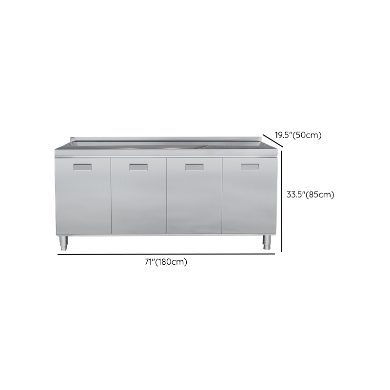 Minimalist Standard/Narrow Metal Buffet Table Kitchen Cupboards with 3 Shelves & 4 Doors/3 Doors/2 Doors - image 17