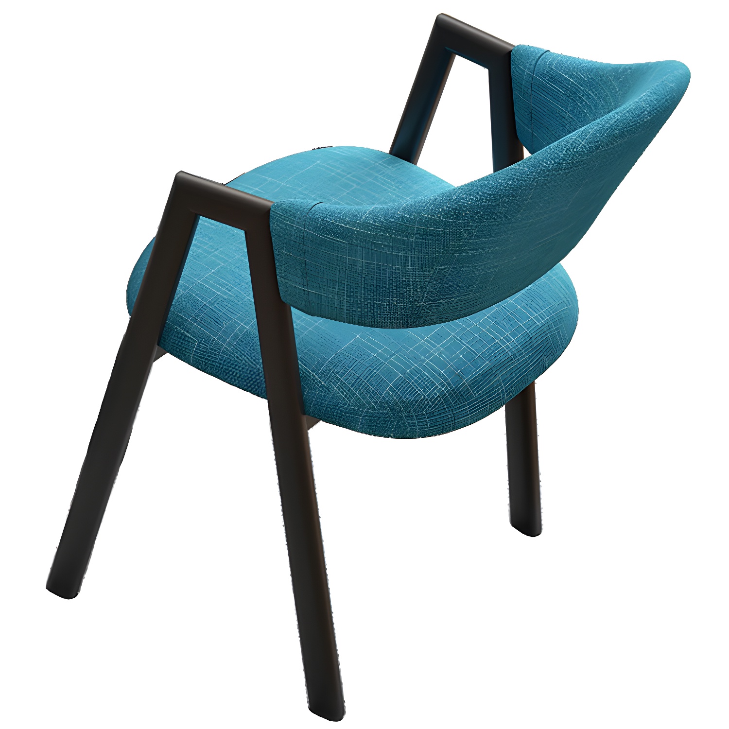 Modern Style Iron Arm Chair Open Back Dining Side Chair with Upholstered - image 8