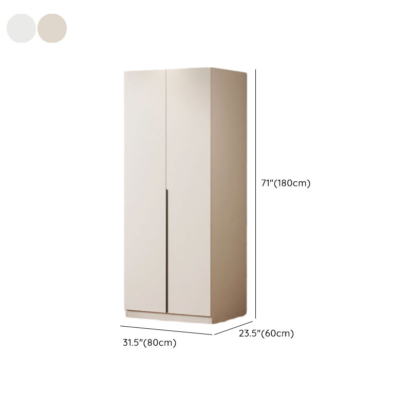 Modish Wooden Independent Armoire Cabinet with Soft Close Door, Interior Shelves, and Clothing Rod - image 5