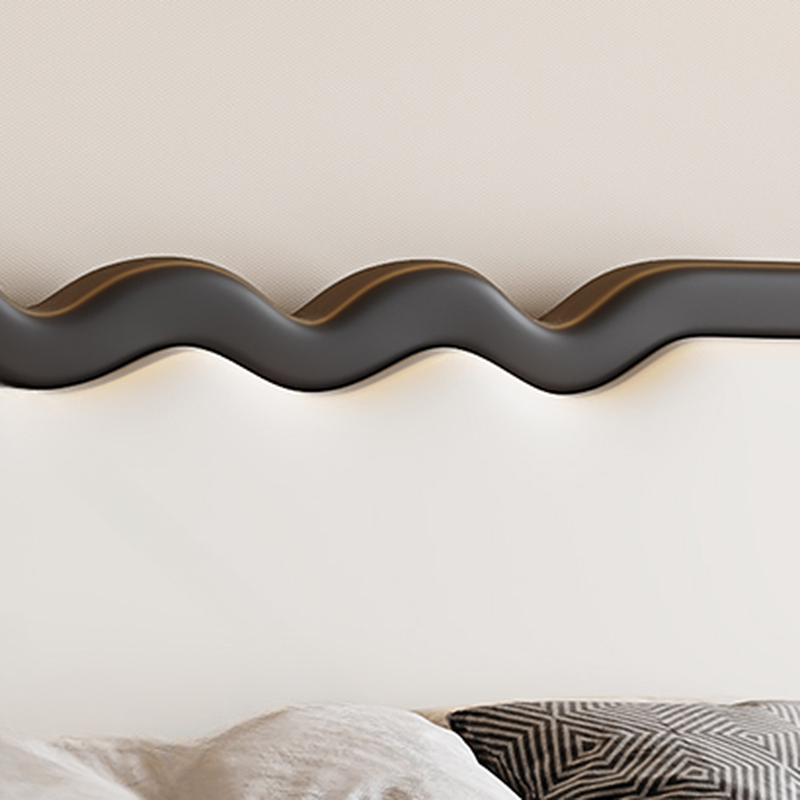 Modern Simple Style Panel Headboard in Natural Wood for California King/King/Queen Bed with No Distressing, Sponge Upholstery Fill, Free-standing Standard Installation, and Standard Height - image 11
