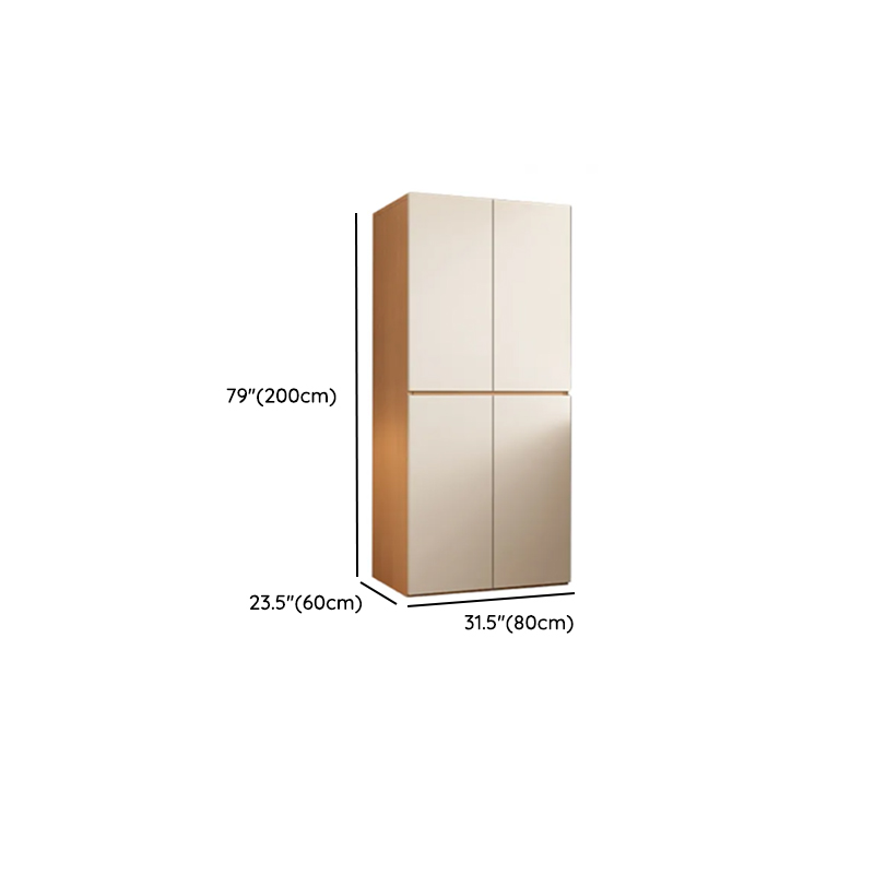 Chalk Modish Laminate Wardrobe Closet with Soft Close Drawer, Soft Close Door, Interior Shelves, and Clothing Rod - image 17