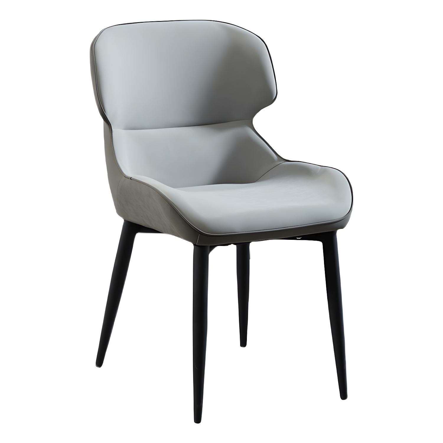 Nordic Style Metal Armless Dining Chairs Wingback Side Chair for Home Use - image 12
