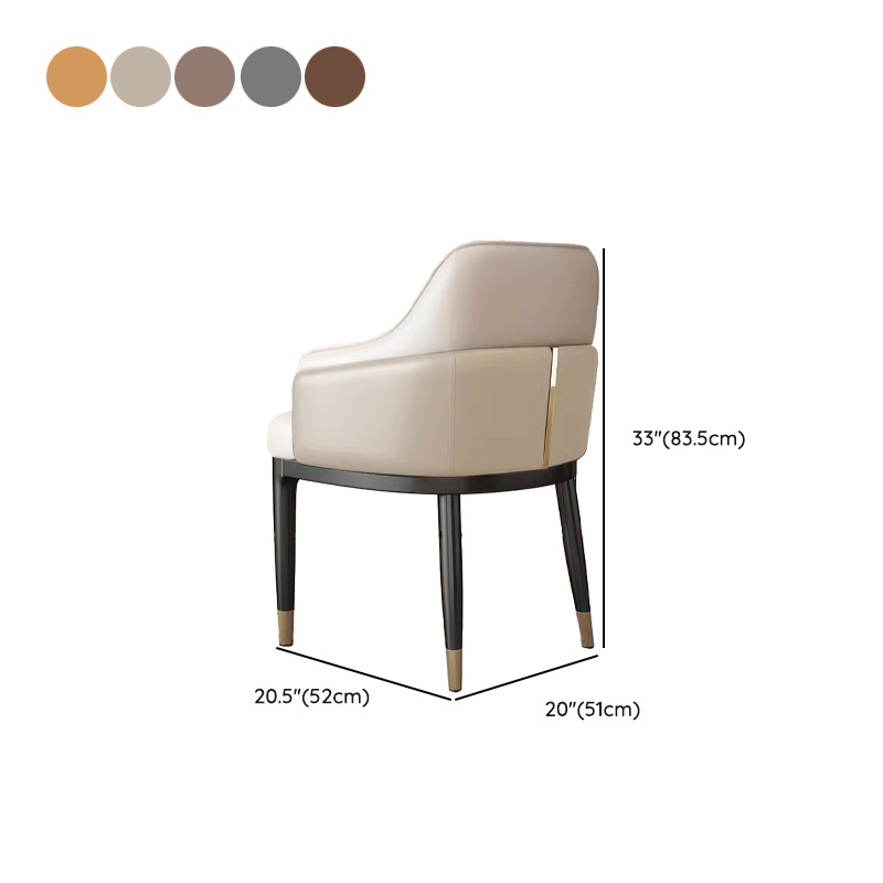 Stylish Modern Sloped Arm Chair for Kitchen & Dining with Low Back and Arms - image 14