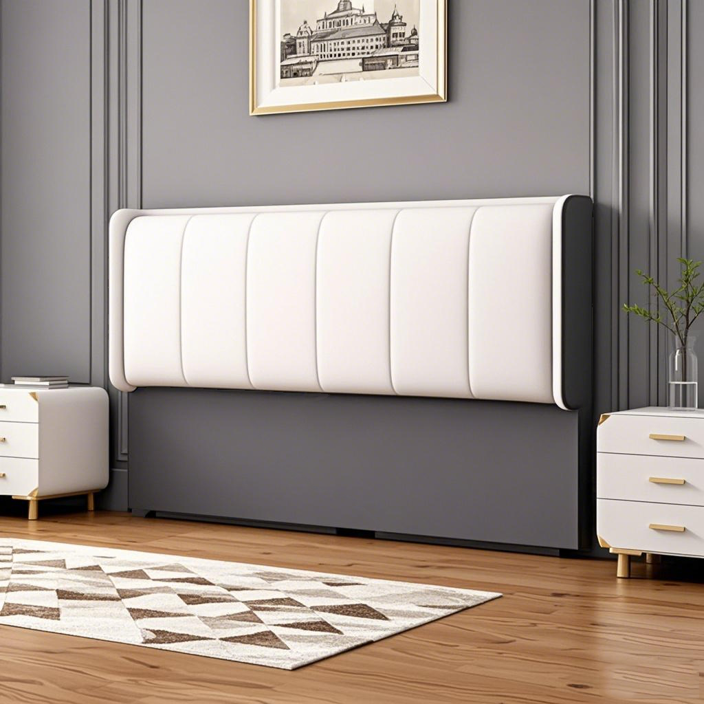 Simplistic Wingback Headboard in Pine Wood with No Distressing, Rectangular Shape for King/Queen/Full Bed, Featuring Sponge Upholstery and Standard Height