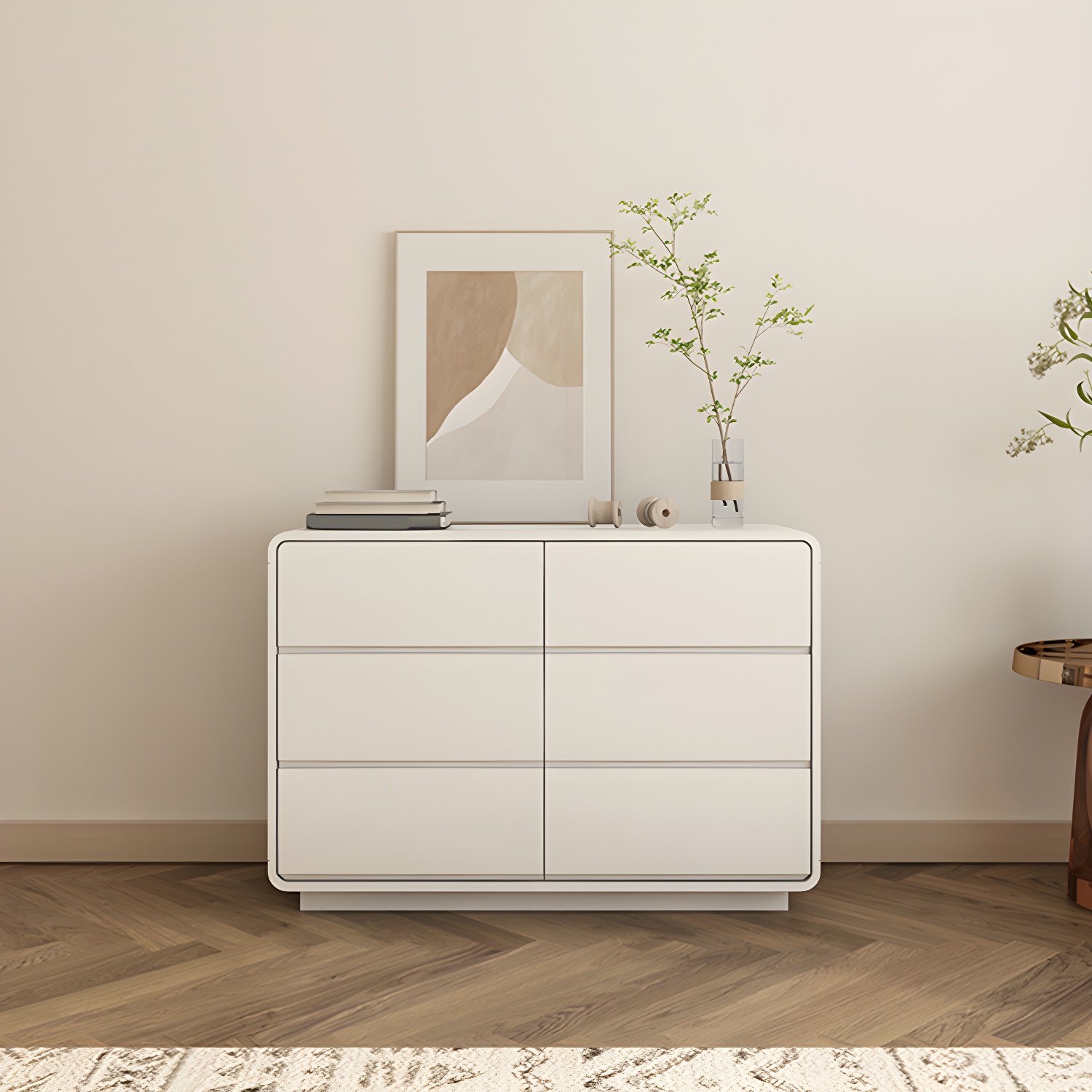 Modern White Double Dresser with Drawers and Soft Close Glides - image 4