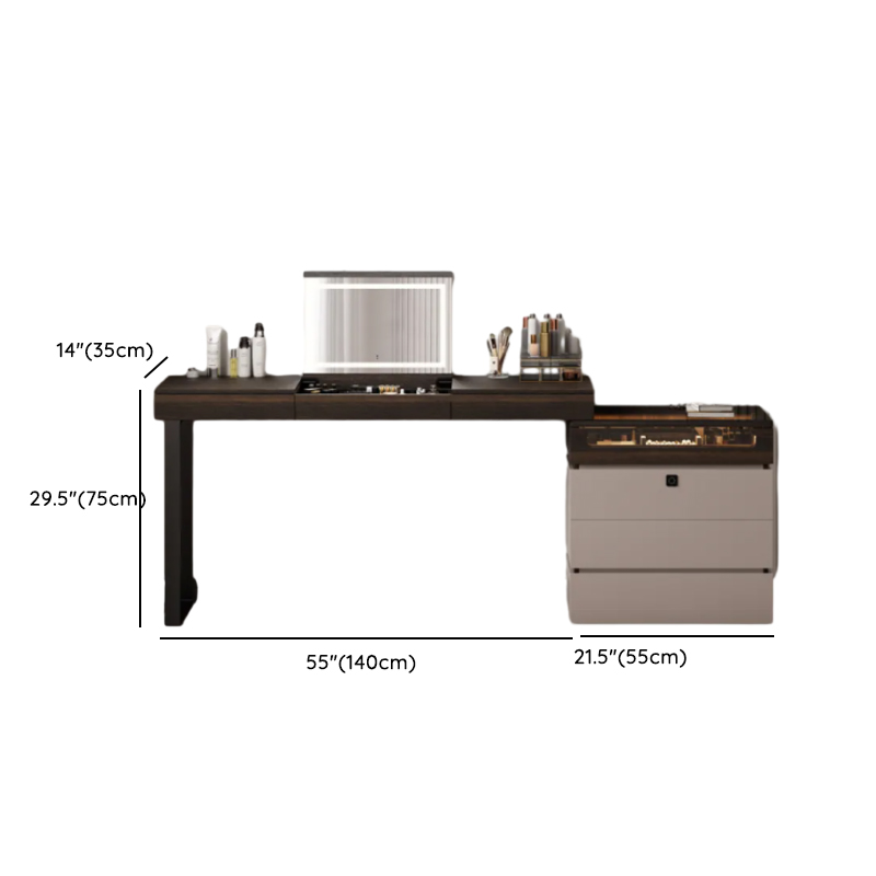 Space-saving Vanity Set with 7/11 Drawers, Lighting, Dividers, 2-in-1 Design, and Adjustable Touch Brightness - image 17