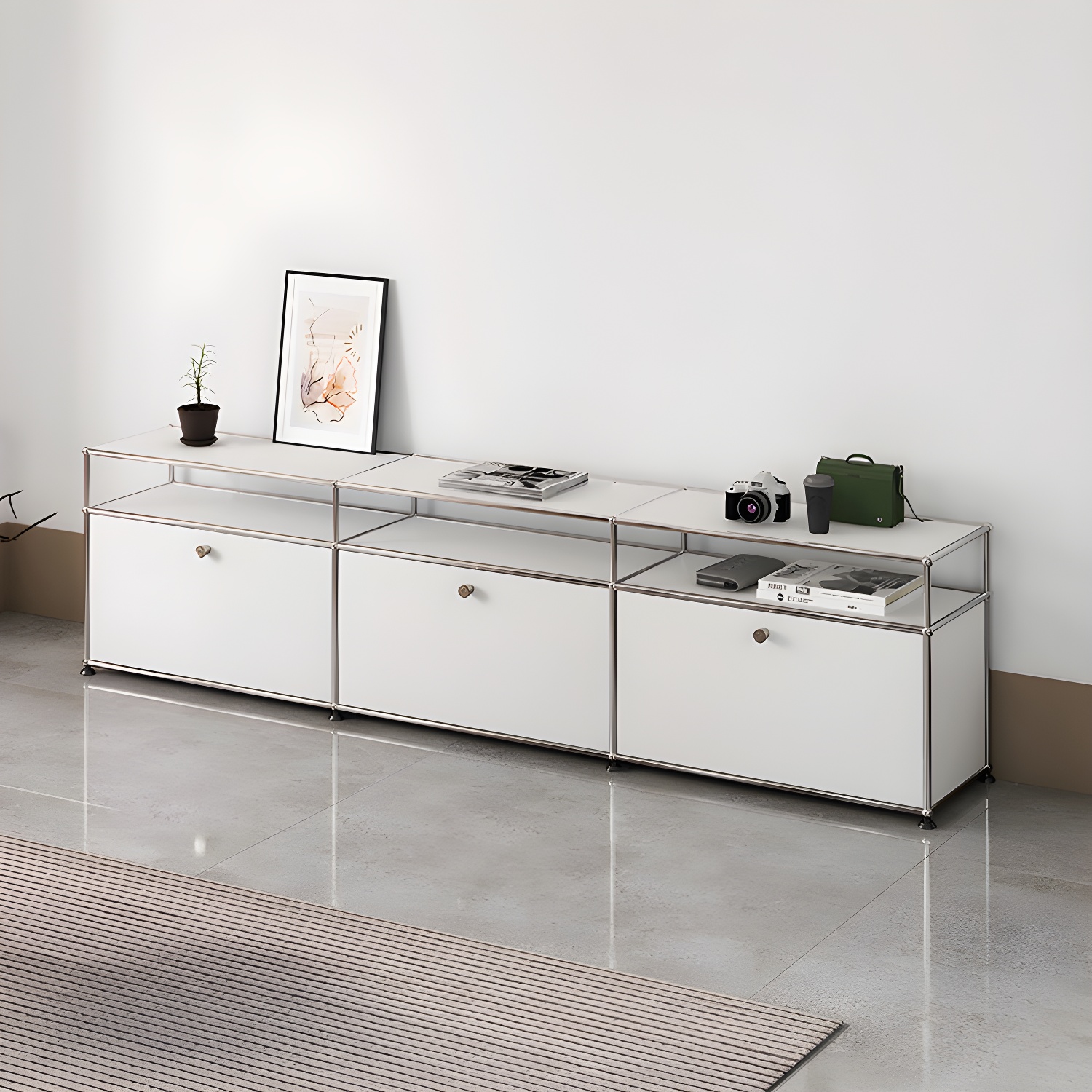 Modern Storage Sideboard Metal Sideboard with Drawer for Home - image 6