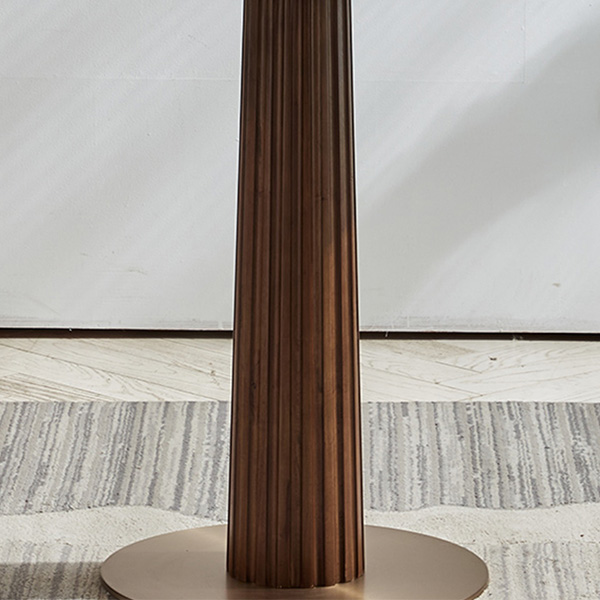 Traditional Brown Wood Dining Table with Wooden Top and Oak Pedestal Base - image 7