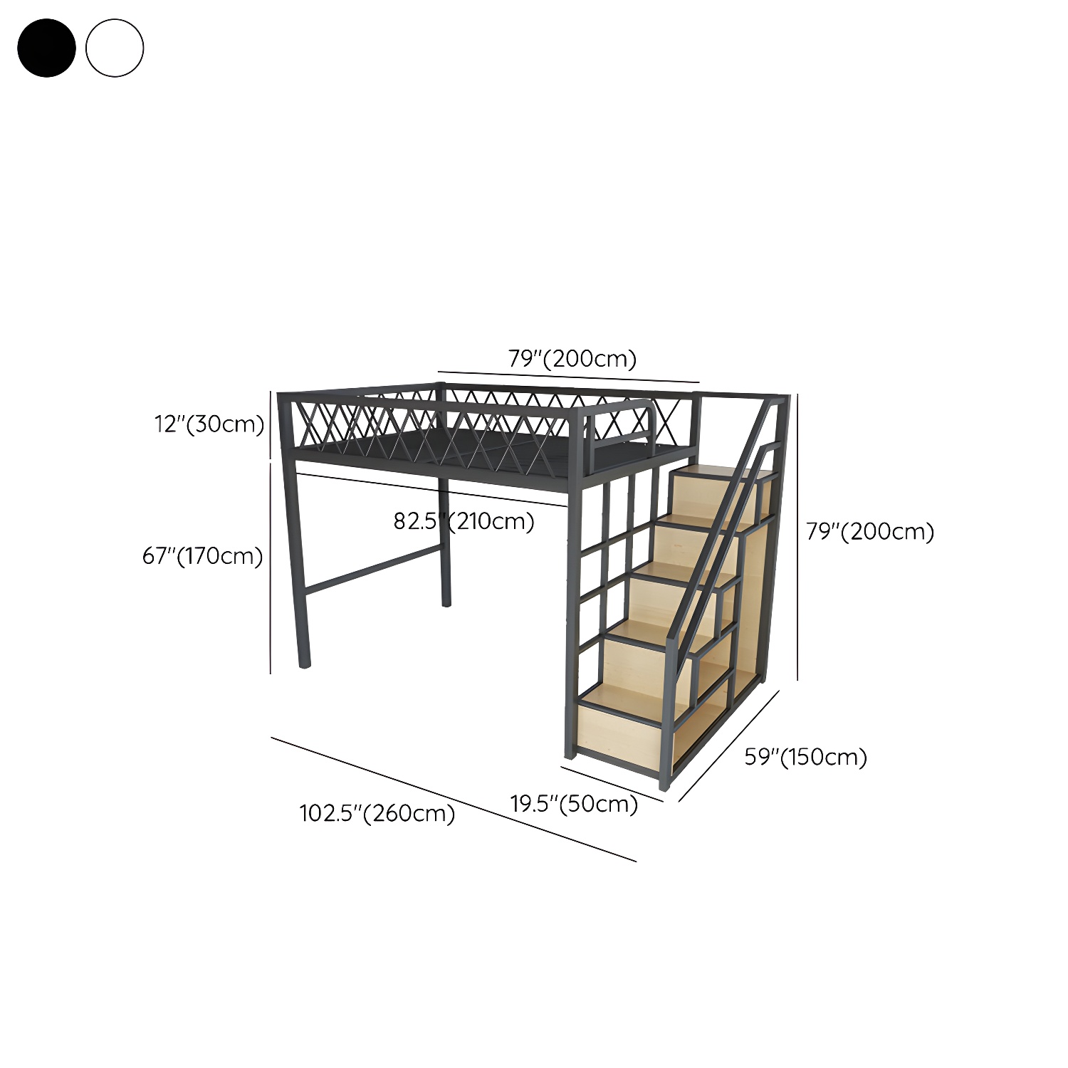 Modern Wood/Metal Bed with Light Wood Tone & Tall Clearance Storage Cabinets - image 21