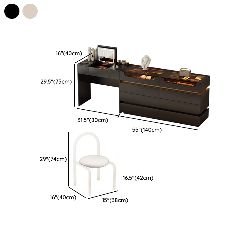 Lumber Vanity Set with Illumination Light, Scalable, Dividers, 2-in-1, Adjustable Touch and Brightness - image 22