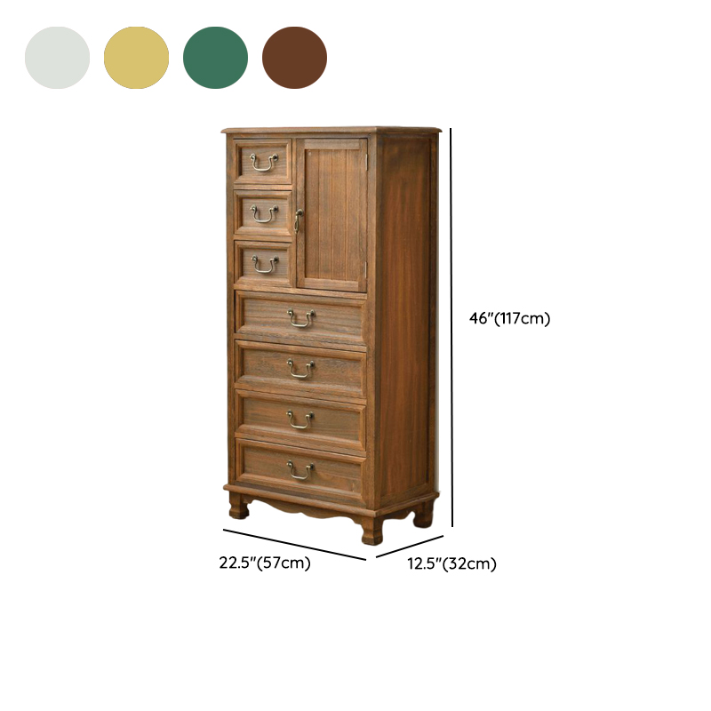 Coastal Style Storage Chest Solid Wood Countertop with Drawers and Doors - image 20
