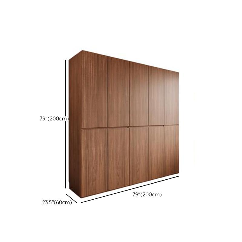 Cocoa Minimalist Natural Wood Wardrobe Closet with Soft Close Door, Interior Shelves, and Clothing Rod - image 11