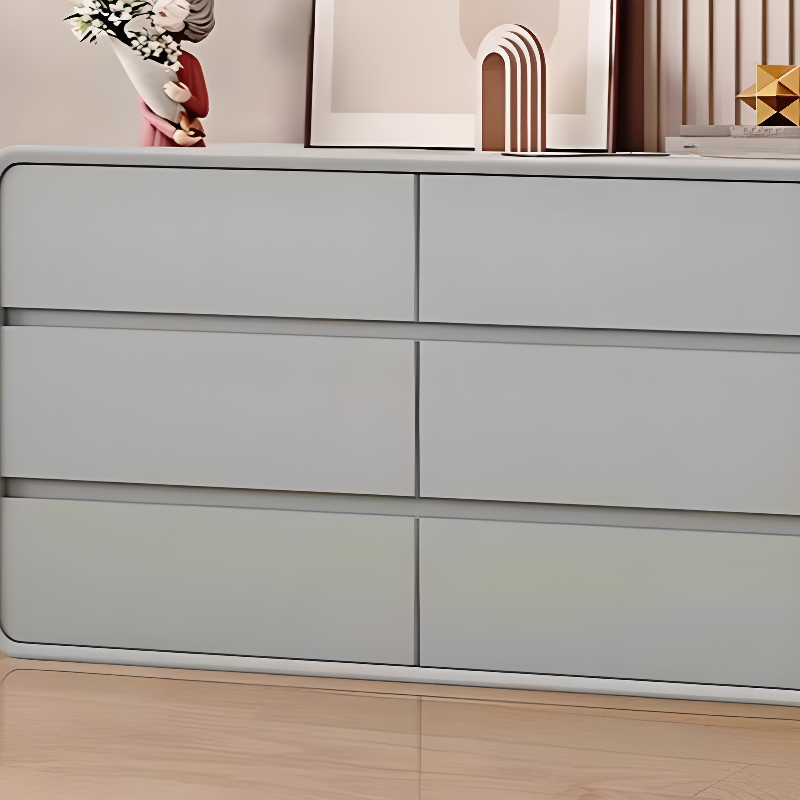 Art Deco Horizontal Console Dresser in Natural Wood with 6/8 Drawers - image 7