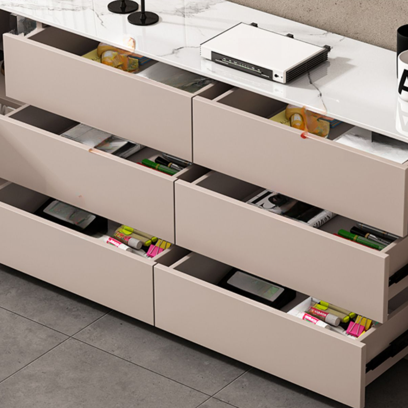 2-Door & 6 Drawers Rectangular TV Stand with Changeable Shelf for Sitting Room, 3 Tiers - image 11
