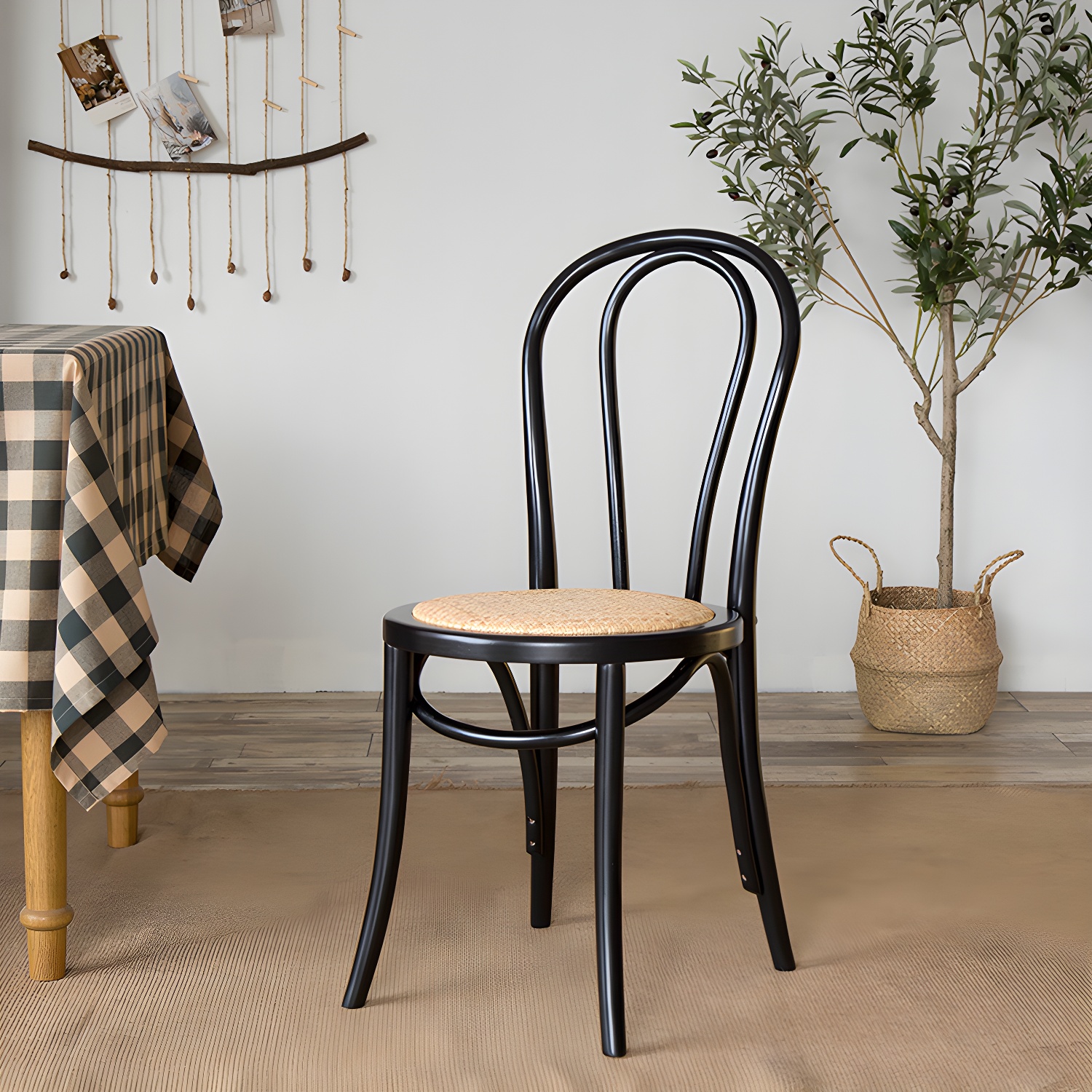 Modern Solid Beech Wood Chairs Kitchen Dining Windsor Back Side Chair Set