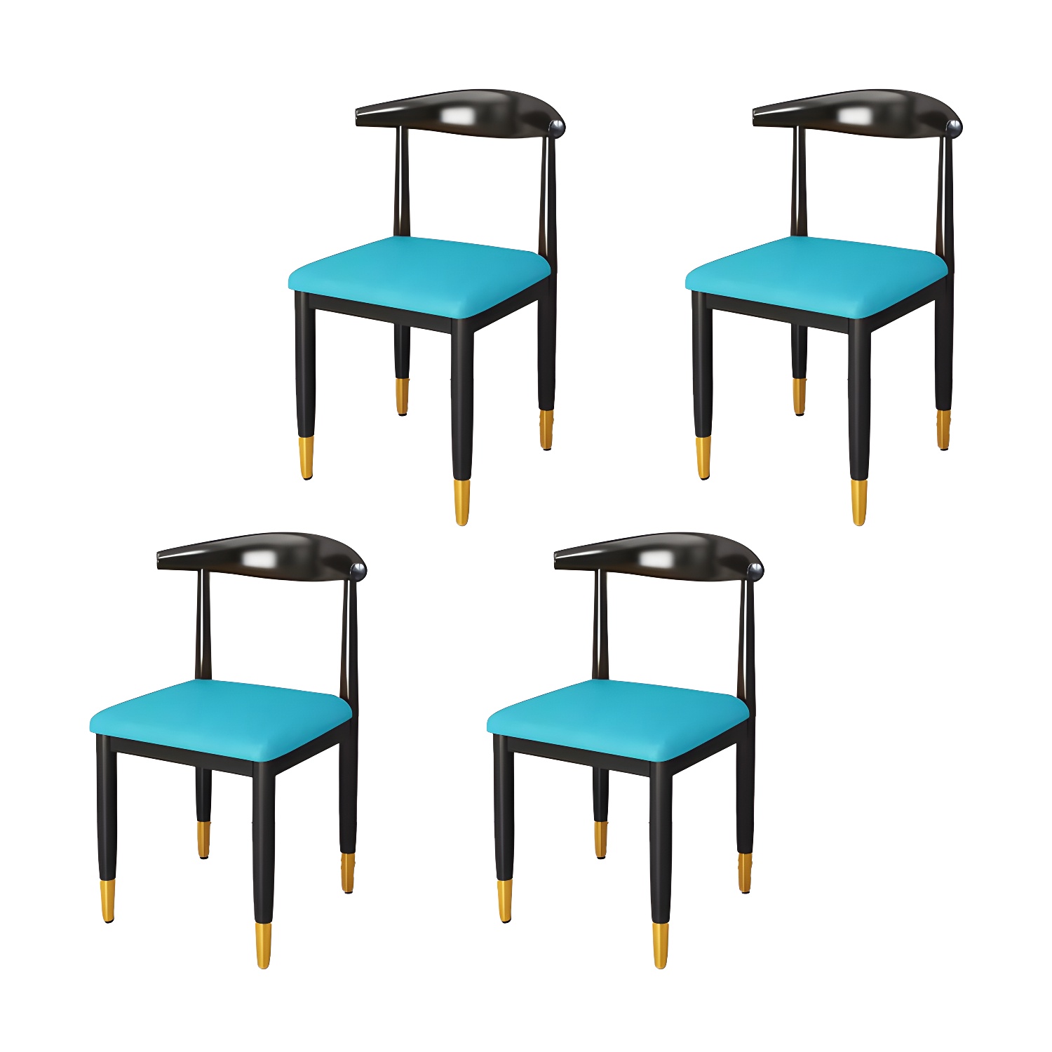 Indoor Open Back Dining Chair Industrial Upholstered Armless Chair - image 3