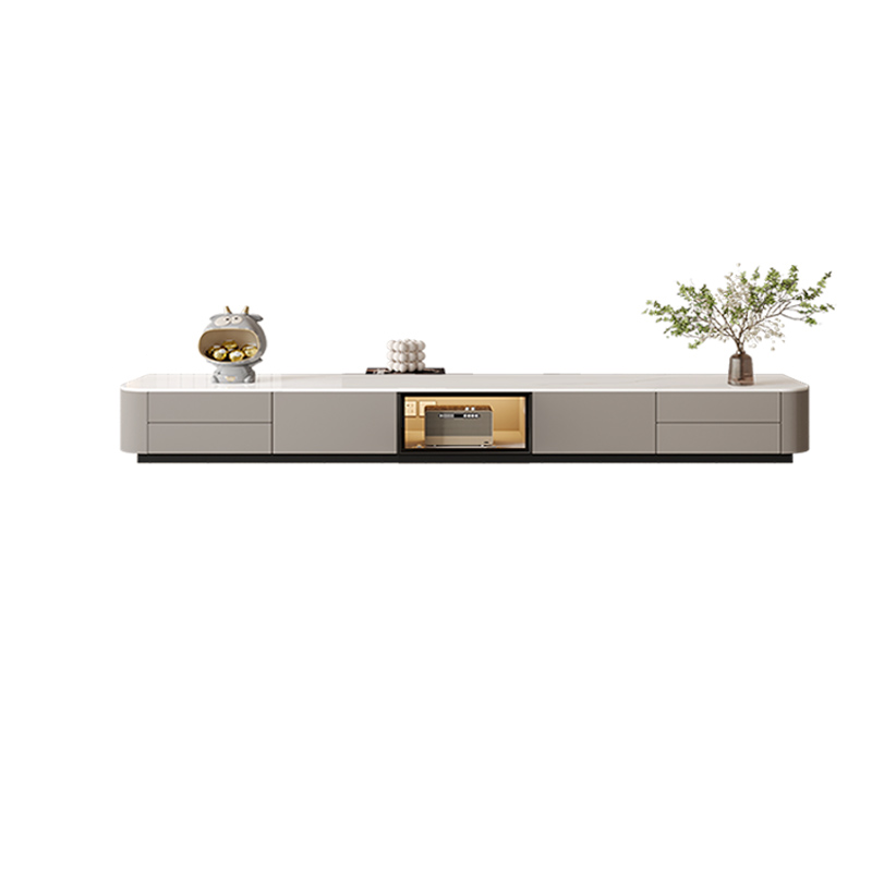 Rectangle Parlor TV Stand with Light and Gate Door - image 5