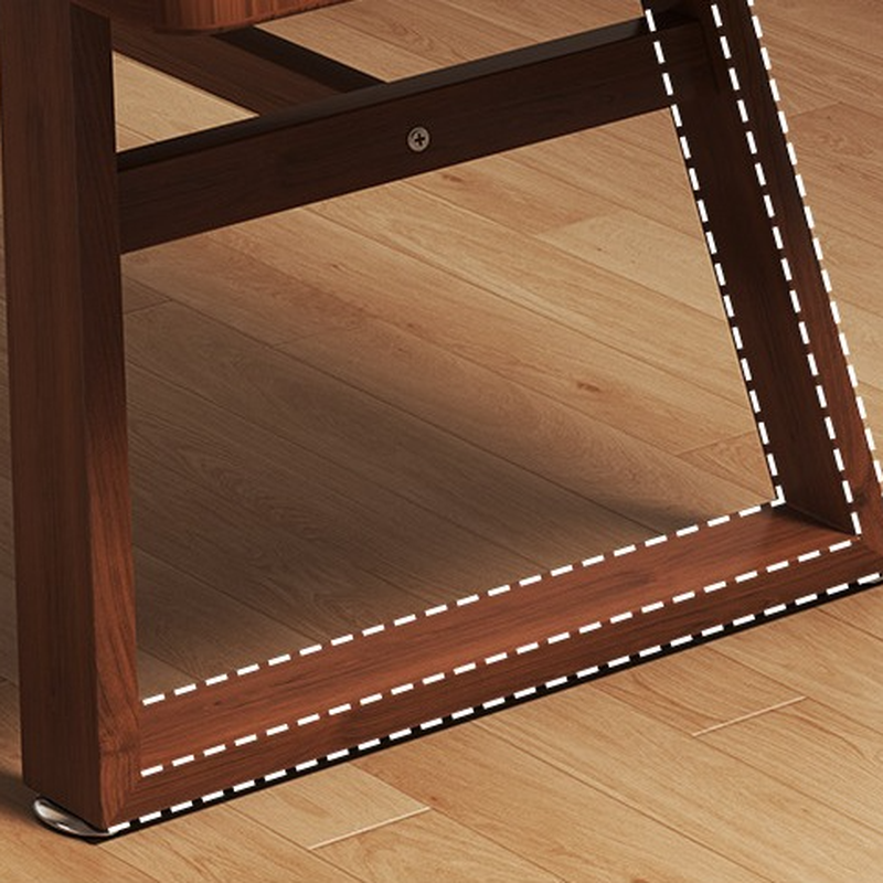 Rectangle Manufactured Wood Dining Table Set for 6/4 People with Padded Chairs, Back Support, and Brown Top - image 4