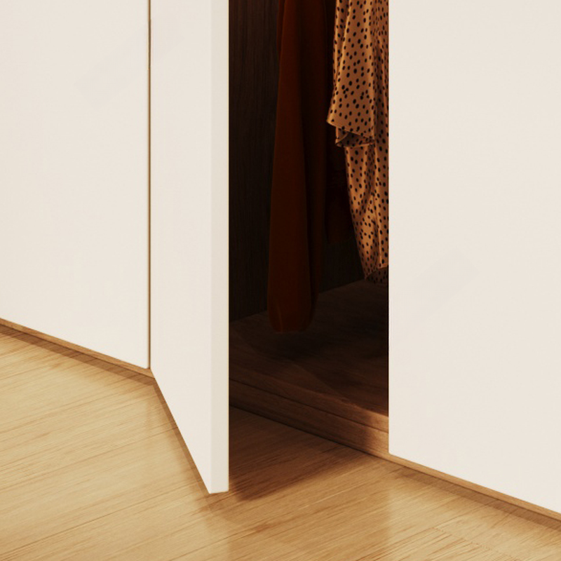 White Minimalist Laminate Wardrobe Closet with 3-Drawer/6-Drawer, Soft Close Door, Interior Shelves, and Clothing Rod - image 4