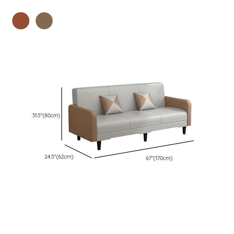 Drawing Room Gray/Light Brown/Off-White Standard Sofa with Armrest - image 14