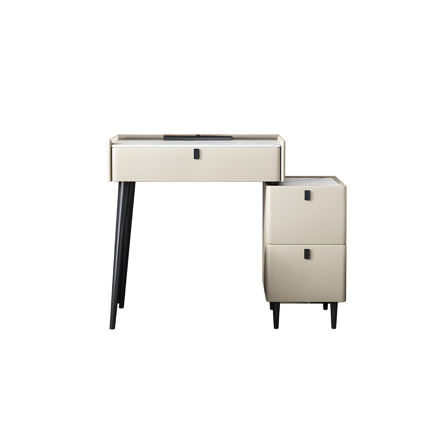 1/3 Drawers Vanity Set with Stool Modern Stone Top Dressing Table - image 3
