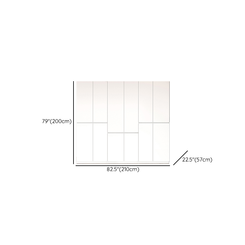 White Modish Steel Armoire Cabinet with Adaptable Shelf, Soft Close Drawer, Soft Close Door, and Clothing Rod - image 16