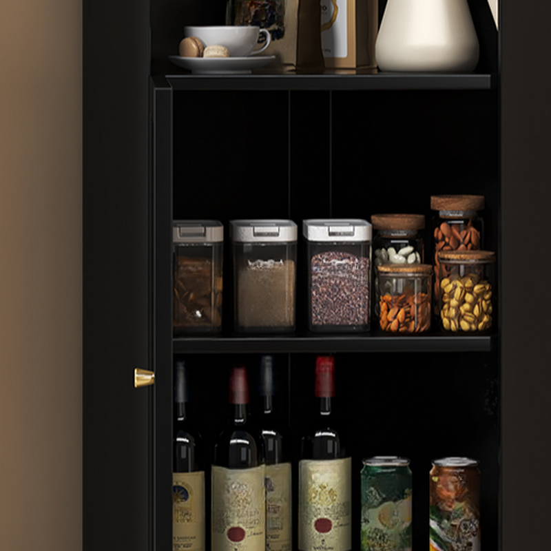 Standalone Corner Beech Midnight Black/Auburn Utility Storage Cabinet with Flexible Shelf, Glazed Door & 2 Cabinets/1 Cabinet - image 12