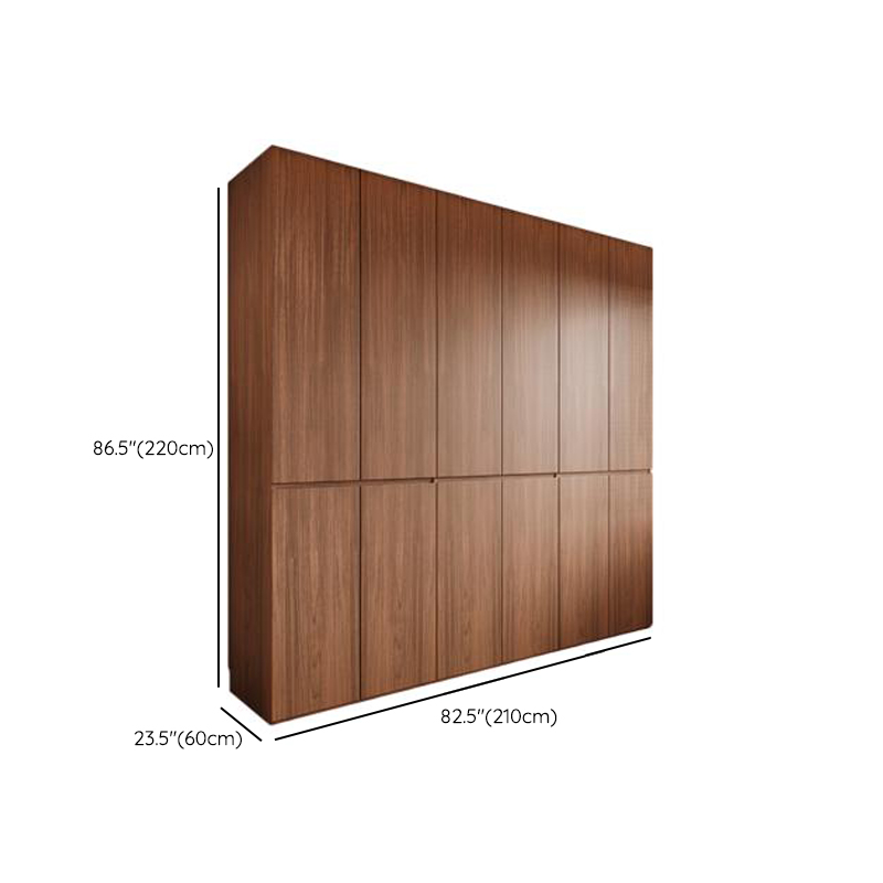 Cocoa Minimalist Natural Wood Wardrobe Closet with Soft Close Door, Interior Shelves, and Clothing Rod - image 17